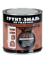 Грунт-эмаль по ржавчине Dali 3 в 1, молотковая, 0,75 л, зеленая
