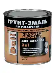 Грунт-эмаль по ржавчине Dali 3 в 1, глянцевая, 0,75 л, RAL 3001, красная