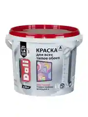 Краска для обоев Dali, акриловая, глубокоматовая, база A, супербелая, 5 л