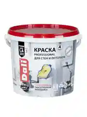 Краска для стен и потолков Dali Professional, акриловая, глубокоматовая, супербелая, 5 л