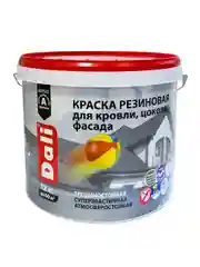 Краска резиновая Dali, глубокоматовая, 12 кг, черная