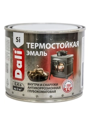 Эмаль термостойкая Dali, матовая, серебро, 0,4 л