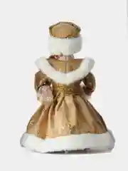 Золотой символ праздника - Деда Мороз и Снегурочка, Статуэтка поющая песню "Ёлочка"