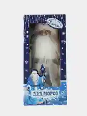 Серебряный символ праздника - Деда Мороз и Снегурочка, Статуэтка поющая песню "Ёлочка"