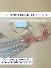 Белый гирлянда сосульки тающие уличная светодиодная 30 см