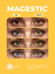 Желтый цветные контактные линзы MAGESTIC Mini, 1 пара
