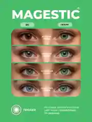 Зелёный хаки цветные контактные линзы MAGESTIC Mini, 1 пара