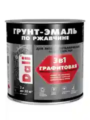 Грунт-эмаль по ржавчине Dali 3 в 1, графитовая, 2 л, темная медь