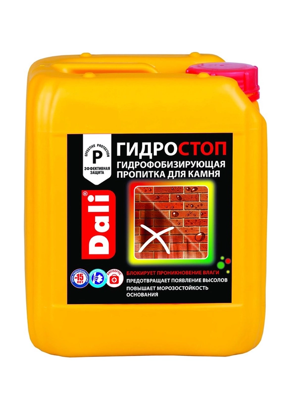 Пропитка для камня Dali Гидростоп, бесцветная, 5 л