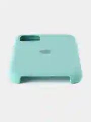 Бирюзовый apple iPhone 11, Айфон 11, чехол матовый Silicone case объемный с принтом для iPhone 11