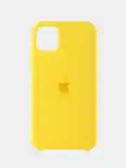 Желтый apple iPhone 11, Айфон 11, чехол матовый Silicone case объемный с принтом для iPhone 11