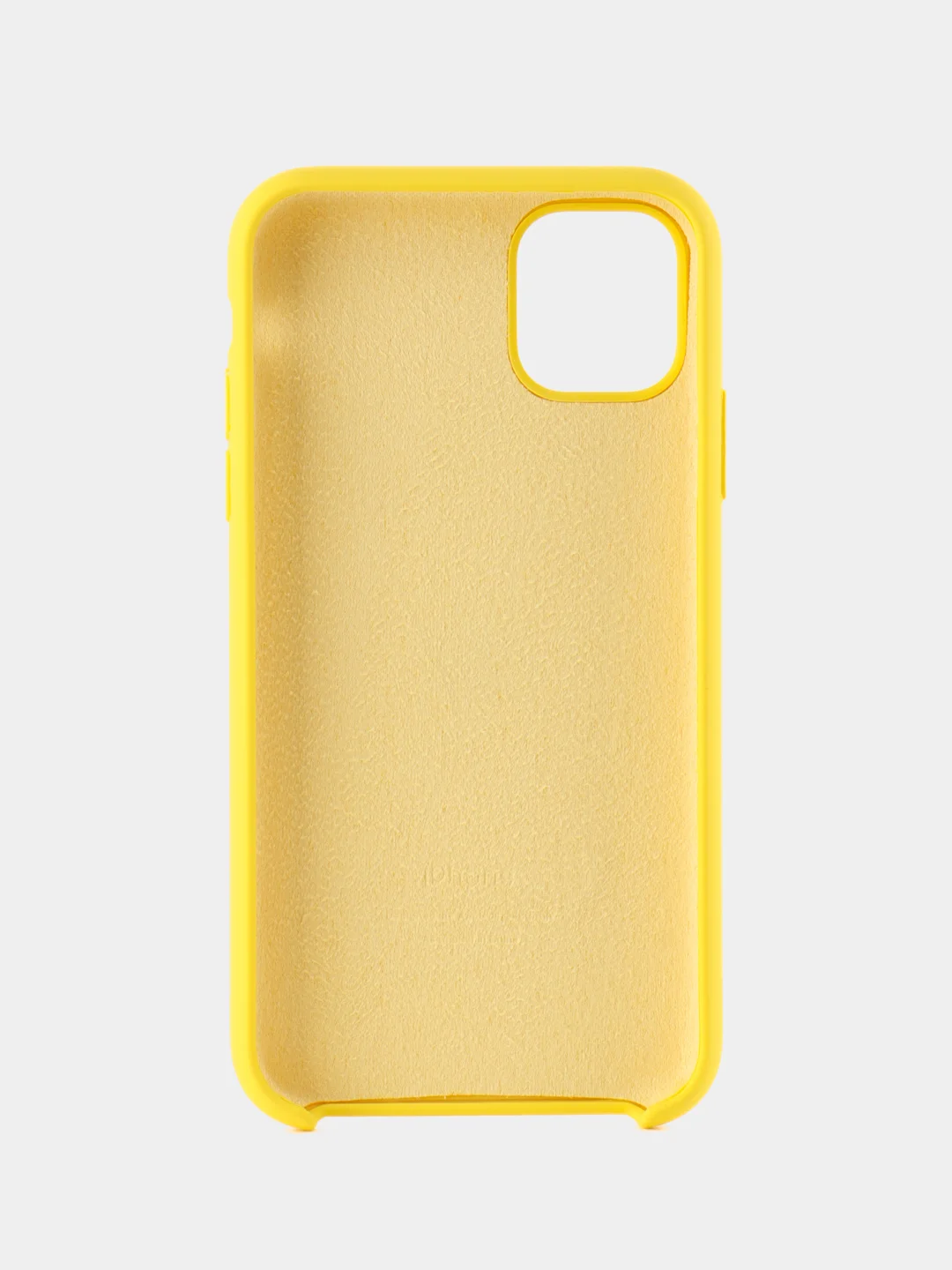 Желтый apple iPhone 11, Айфон 11, чехол матовый Silicone case объемный с принтом для iPhone 11