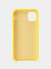 Желтый apple iPhone 11, Айфон 11, чехол матовый Silicone case объемный с принтом для iPhone 11