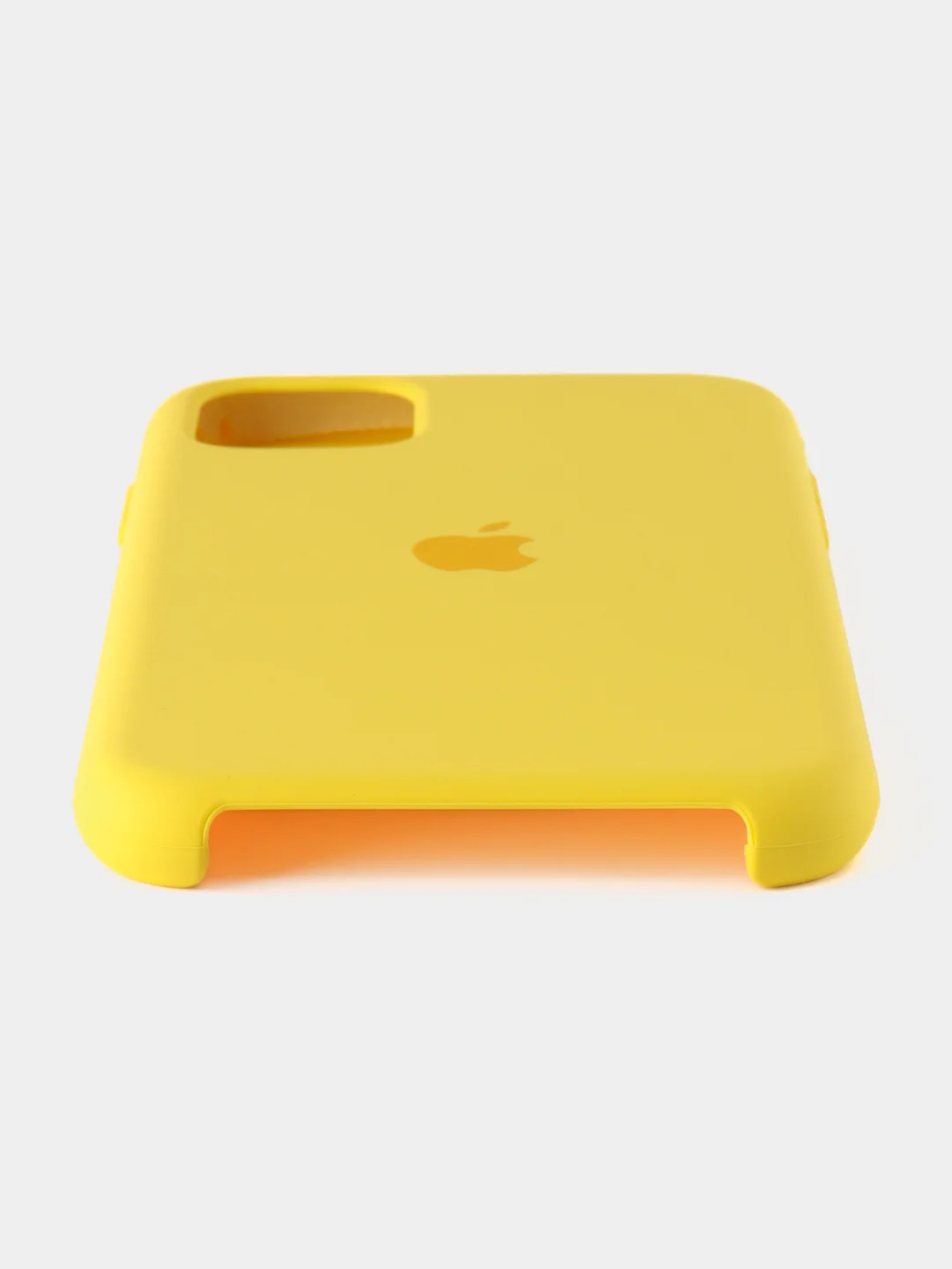Желтый apple iPhone 11, Айфон 11, чехол матовый Silicone case объемный с принтом для iPhone 11
