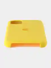 Желтый apple iPhone 11, Айфон 11, чехол матовый Silicone case объемный с принтом для iPhone 11