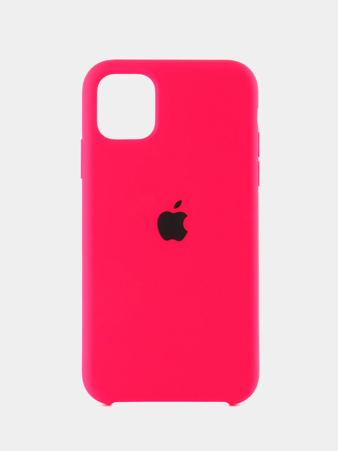 Кораллово-розовый apple iPhone 11, Айфон 11, чехол матовый Silicone case объемный с принтом для iPhone 11