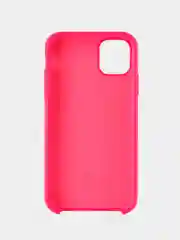 Кораллово-розовый apple iPhone 11, Айфон 11, чехол матовый Silicone case объемный с принтом для iPhone 11