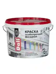Краска фасадная особопрочная Dali, акриловая, глубокоматовая, база C, бесцветная, 9 л