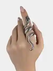 Серебряный кольцо "Змея", массивное, на Новый год
