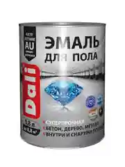 Эмаль для пола Dali, алкидно-уретановая, глянцевая, красно-коричневая, 0,8 л
