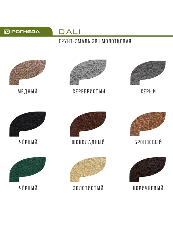 Грунт-эмаль по ржавчине Dali 3 в 1, молотковая, 0,75 л, серая