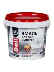 Эмаль для окон и дверей Dali, акриловая, полуматовая, база A, белая, 1 кг
