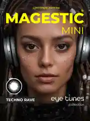 Черный цветные контактные линзы MAGESTIC Mini, 1 пара