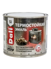 Эмаль термостойкая Dali, матовая, черная, 0,4 л