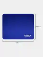 Коврик компьютерный игровой для мыши, компьютера Sonnen Blue, 220х180х3 мм, 513308