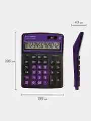 Калькулятор настольный Brauberg Extra Color12-bkpr 206x155 мм 12 разрядов,Черно-фиолетовый