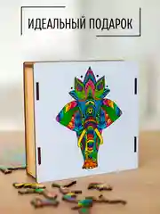Лазурный фигурный деревянный пазл для взрослых и детей