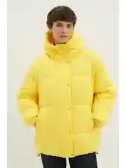 Желтый куртка oversize силуэта с капюшоном