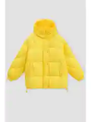 Желтый куртка oversize силуэта с капюшоном