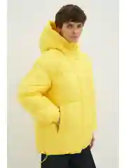 Желтый куртка oversize силуэта с капюшоном
