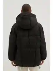 Черный куртка oversize силуэта с капюшоном