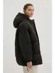 Черный куртка oversize силуэта с капюшоном