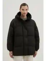 Черный куртка oversize силуэта с капюшоном