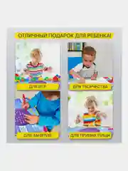 Комплект детской мебели голубой КОСМОС: cтол + стул, пенал, BRAUBERG NIKA KIDS, 532634