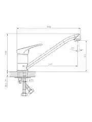 Смеситель для кухни Decoroom DR21018, однорычажный, хром