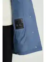 Синий пуховое пальто с капюшоном