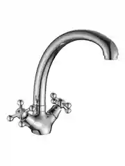 Смеситель для кухни Decoroom DR54029, двухвентильный, хром