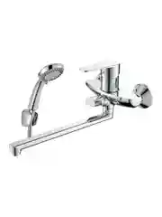Смеситель для ванны с душем Decoroom DR72043, с длинным изливом, однорычажный, хром