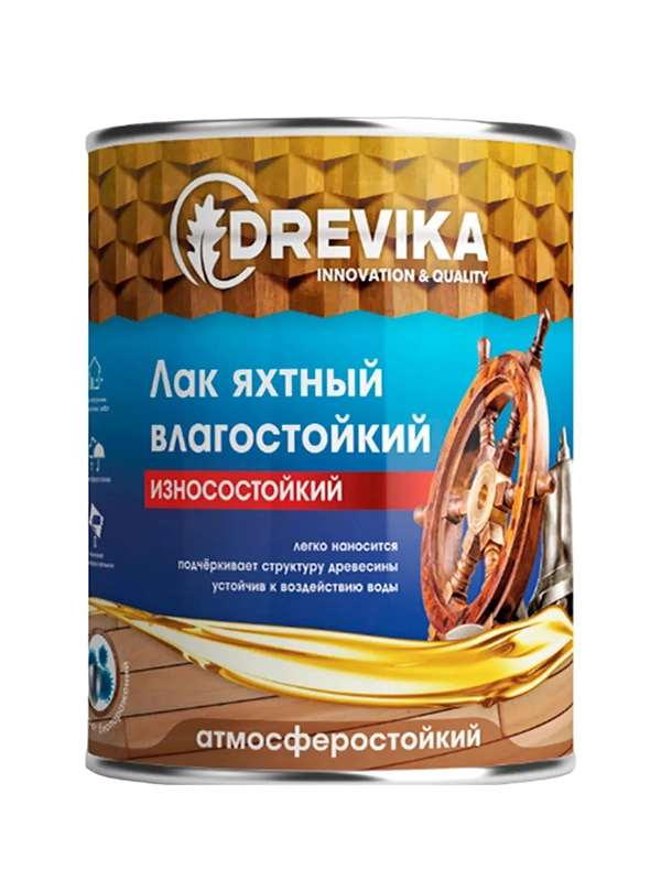 Лак яхтный Drevika, алкидный, матовый, 0,8 кг