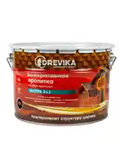 Декоративная пропитка для дерева Drevika Экстра 3 в 1, полуматовая, 9 л, орех
