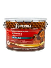 Декоративная пропитка для дерева Drevika Экстра 3 в 1, полуматовая, 9 л, ваниль