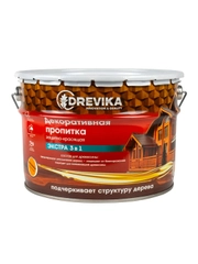 Декоративная пропитка для дерева Drevika Экстра 3 в 1, полуматовая, 9 л, калужница