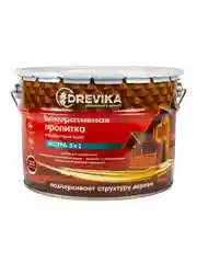 Декоративная пропитка для дерева Drevika Экстра 3 в 1, полуматовая, 9 л, красное дерево