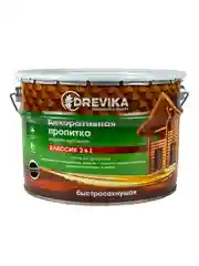 Декоративная пропитка для дерева Drevika Классик 2 в 1, полуматовая, 9 л, палисандр