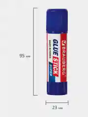 Клей-карандаш Brauberg Super, 881033, канцелярский для бумаги и картона, набор 2 шт по 15г