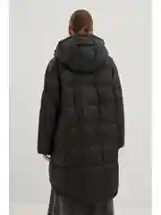Черный пальто с капюшоном